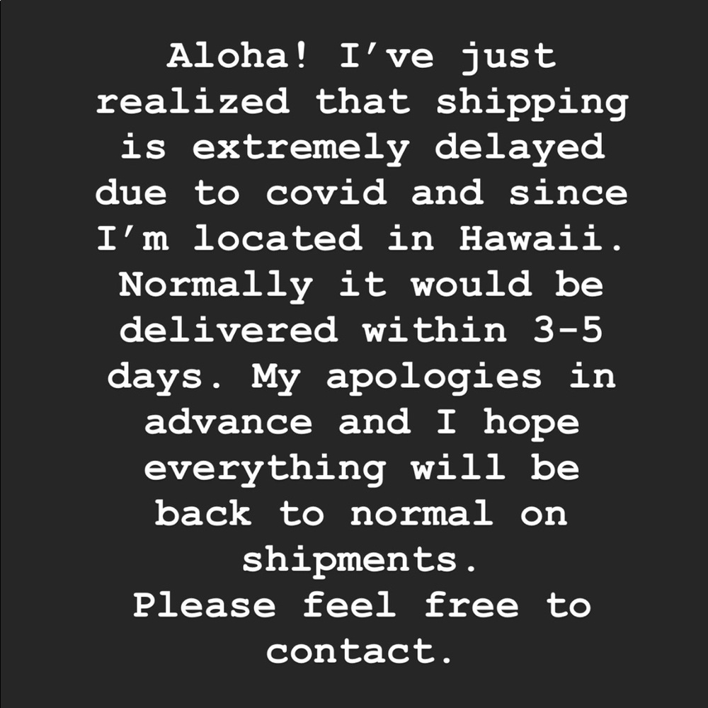 Shipping delayed